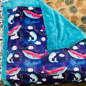 Narwhal baby blanket